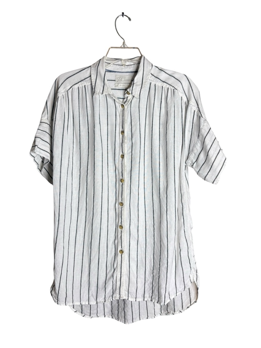 Linen Button Front Shirt large Baird McNutt J.Crew